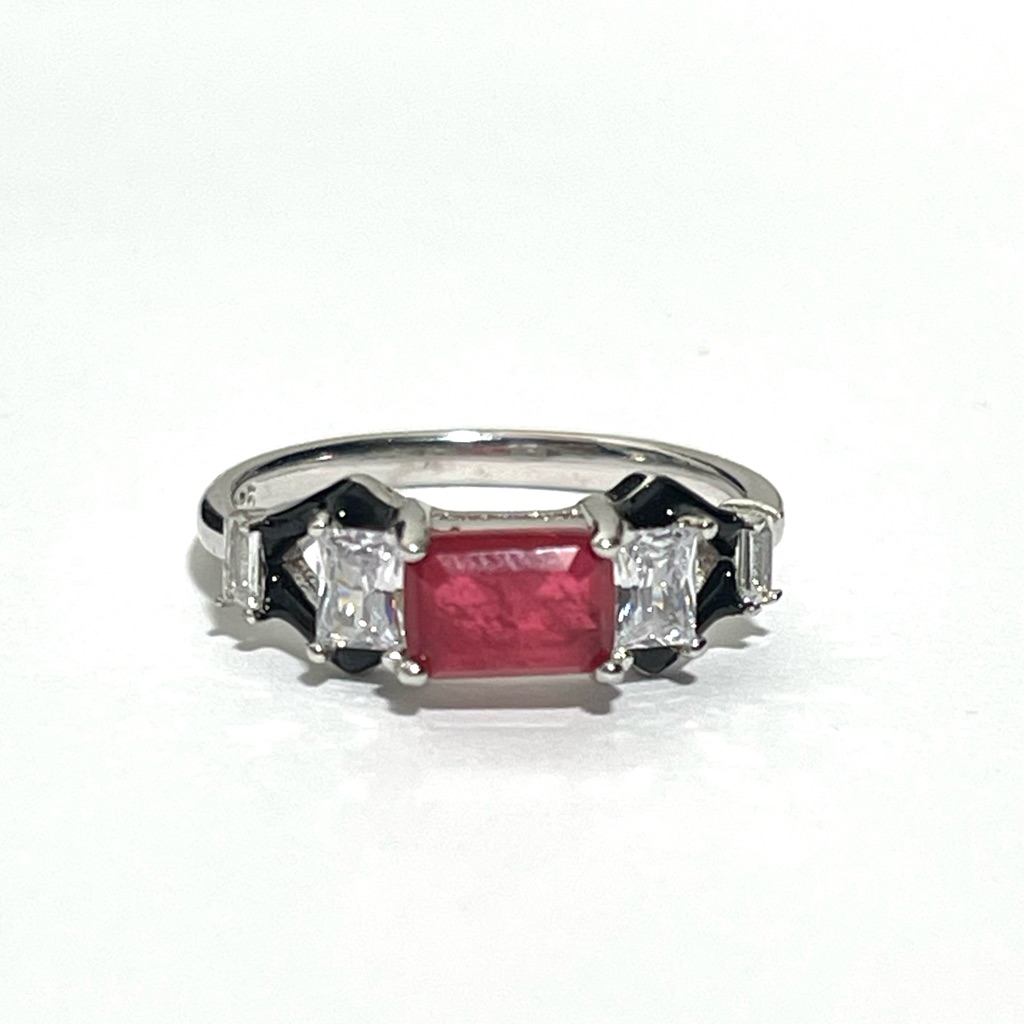 New Sterling Silver Ruby Ring
